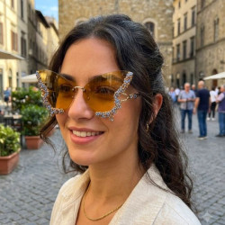 Gafas mariposa diamantes amarillas | Ducaval | Envías 24/48 horas 