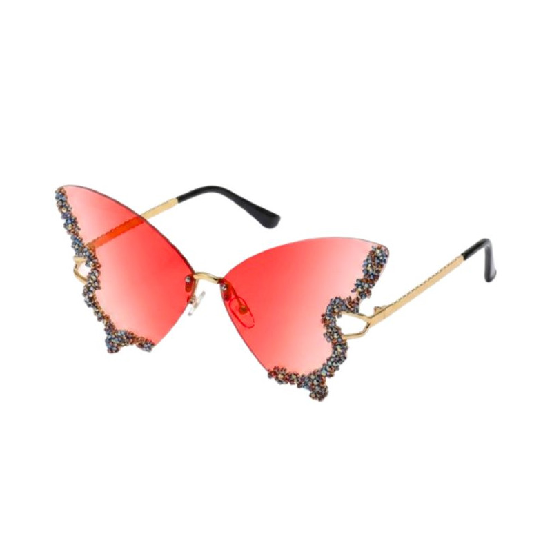 Gafas mariposa diamantes roja | Ducaval | Envías 24/48 horas 