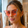 Gafas mariposa diamantes roja | Ducaval | Envías 24/48 horas 