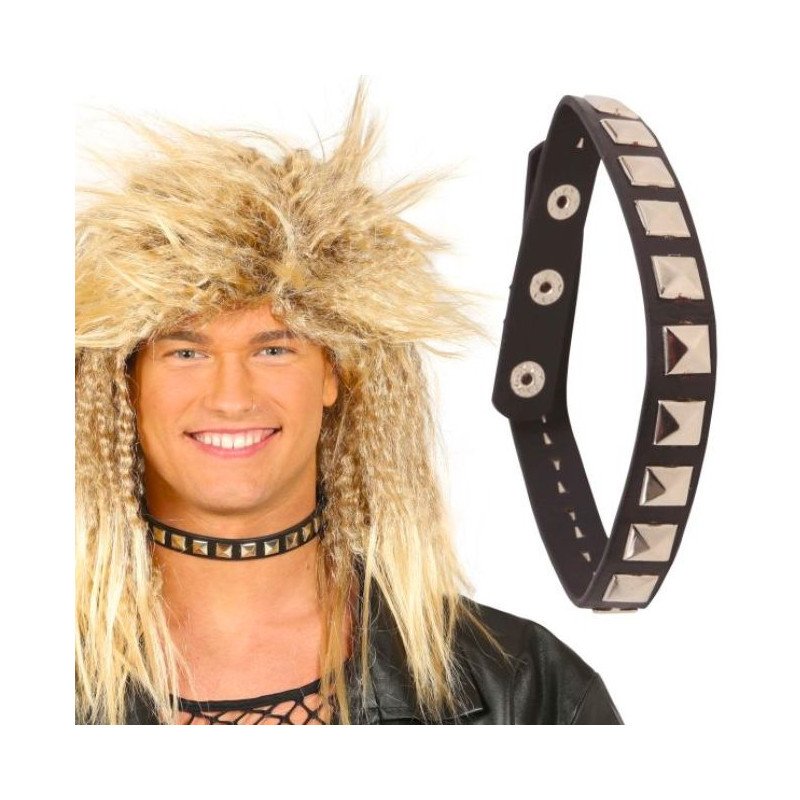 Collar punk negro 44cm |Ducaval | Envíos 24/48 horas