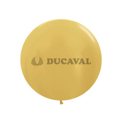 Globo látex metal oro 60cm 10 unidades
