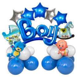 Conjunto globos foil baby boy 27pzas | Ducaval | Envías 24/48 horas 