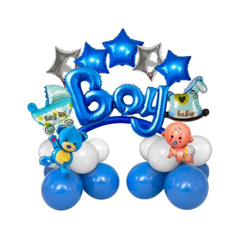 Conjunto globos foil baby boy 27pzas | Ducaval | Envías 24/48 horas 