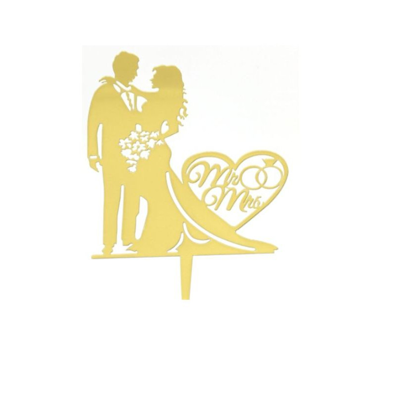 Topper boda Mr & Mrs oro | Ducaval | Envios 24/48 horas