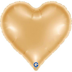 Globo foil corazón white gold 45cm I Disfraces Ducaval I Envíos 24/48