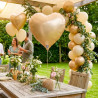 Globo foil corazón white gold 45cm I Disfraces Ducaval I Envíos 24/48