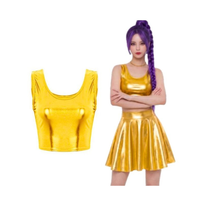 Crop top oro metalizado | Ducaval | Envías 24/48 horas 