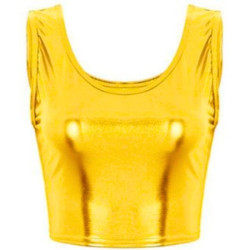 Crop top oro metalizado | Ducaval | Envías 24/48 horas 