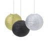  Farolillo colores oro negro 25cm | Ducaval | Envíos 24/48 horas