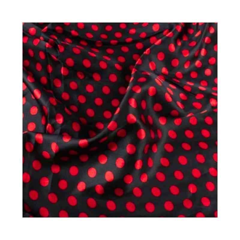 Pañuelo negro lunar rojo | Ducaval | Envías 24/48 horas 
