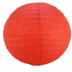 Lámpara papel esfera rojo 35cm 1ud I Ducaval I Envíos 2448h