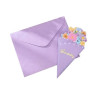 Tarjeta felicitacion forma flores morado | Ducaval | Envías 24/48 hor