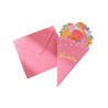 Tarjeta felicitacion forma flores rosa | Ducaval | Envías 24/48 horas