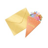 Tarjeta felicitacion forma flores amarillo | Ducaval | Envías 24/48 h