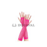 Guantes rejilla fucsia largos
