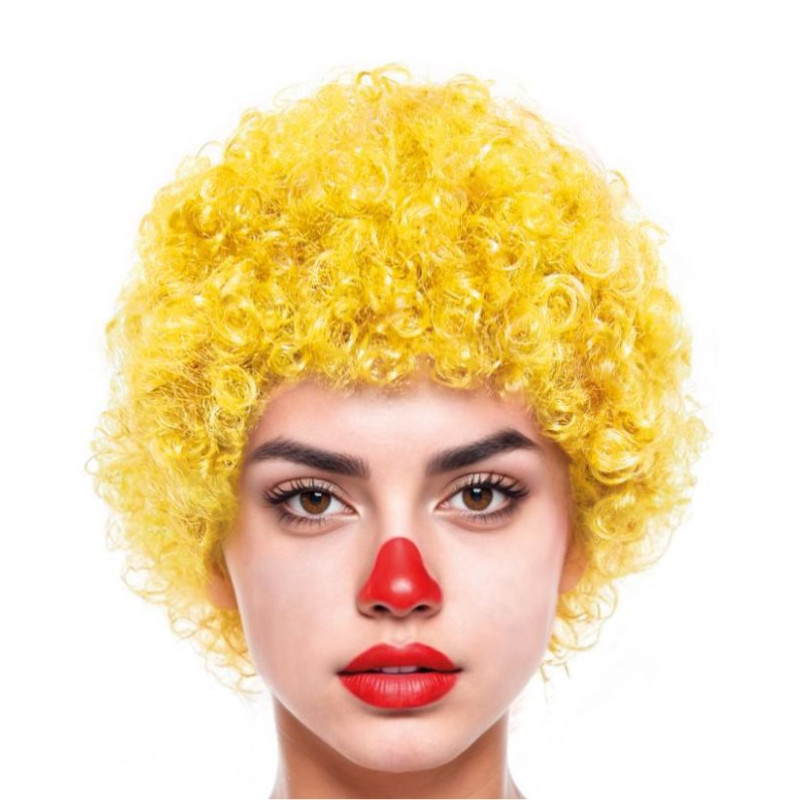 Peluca payaso amarillo 70g| Ducaval | Envías 24/48 horas 