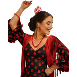 Set sevillana rojo 4 piezas | Ducaval | Envías 24/48 horas 