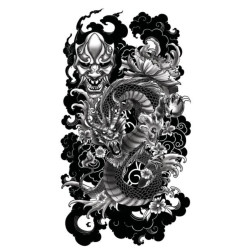 Tatuaje dragon 14x30cm | Ducaval | Envías 24/48 horas 