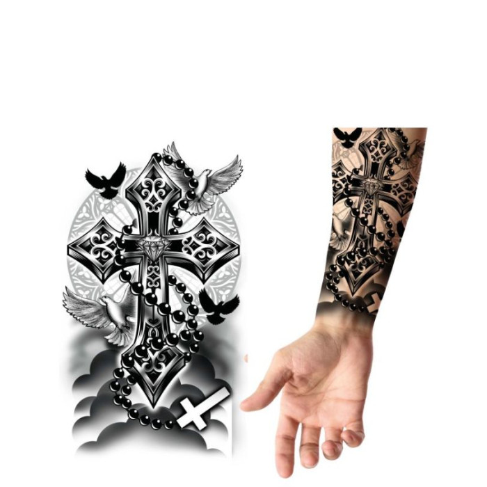 Tatuaje cruz 14x30cm | Ducaval | Envías 24/48 horas 