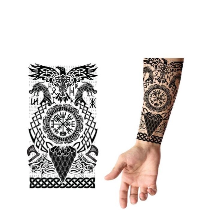 Tatuaje vikingo 14x30cm | Ducaval | Envías 24/48 horas 