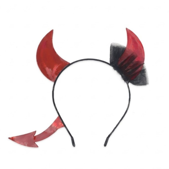 Diadema cuerno rojo con cola | Ducaval | Envías 24/48 horas 