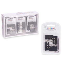 Set 4 pinzas clip negro grande | Ducaval | Envías 24/48 horas 