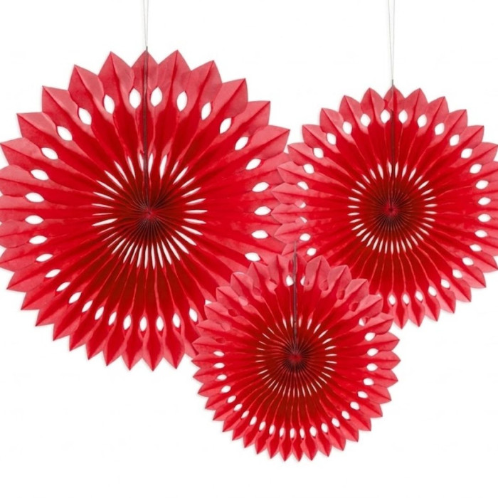 Rosetones decorativos rojo 2030cm | Ducaval | Envías 24/48 horas 