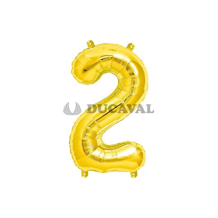 Globo número 2 dorado 45cm