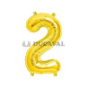 Globo número 2 dorado 45cm
