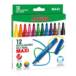 12 Rotuladores Alpino Maxi | Ducaval | Envías 24/48 horas 