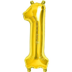 Globo número 1 dorado 45cm | Ducaval | Envíos 24/48 horasd