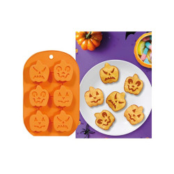 MOLDE 6 GALLETAS HALLOWEEN CALABAZAS | Ducaval | Envías 24/48 horas 