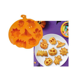 MOLDE 6 GALLETAS HALLOWEEN REDONDO| Ducaval | Envías 24/48 horas 