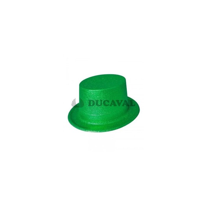 Chistera verde purpurina adulto