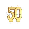 Vela nº50 en color oro 7.7cm| Ducaval | Envíos 24/48h