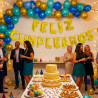 Pack globos mylar feliz cumpleaños oro | Ducaval | Envías 24/48 horas