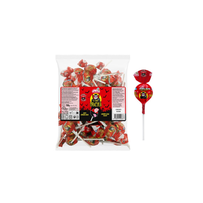  Chupa dracula doble relleno cereza cola 35ud  | Ducaval | Envías 24/