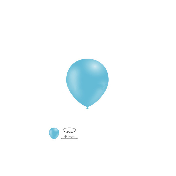 Globos látex azul celeste 100 und. 45cm | Ducaval | Envíos 24/48 hora