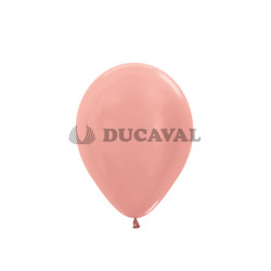 Globos látex metal rosa dorado 30cm 50 unidades | Ducaval | Envíos 24