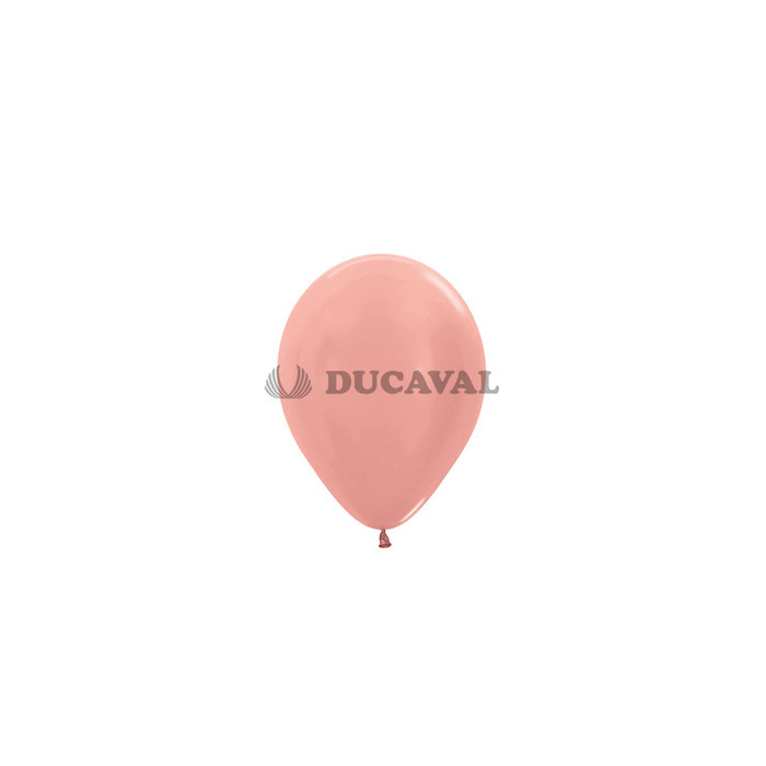 Globos látex metal rosa dorado 30cm 50 unidades | Ducaval | Envíos 24