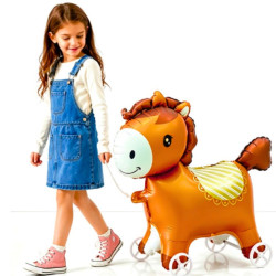 Globo foil caballo con ruedas | Ducaval | Envías 24/48 horas 