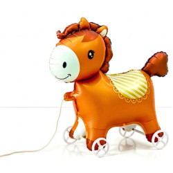 Globo foil caballo con ruedas | Ducaval | Envías 24/48 horas 
