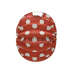 Farol esférico rojo lunar blanco 22cm