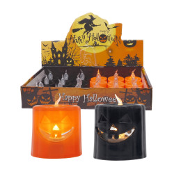 Velas Naranja y Negras Surtidas Con Luz | Ducaval | Envíos 24/48 hora