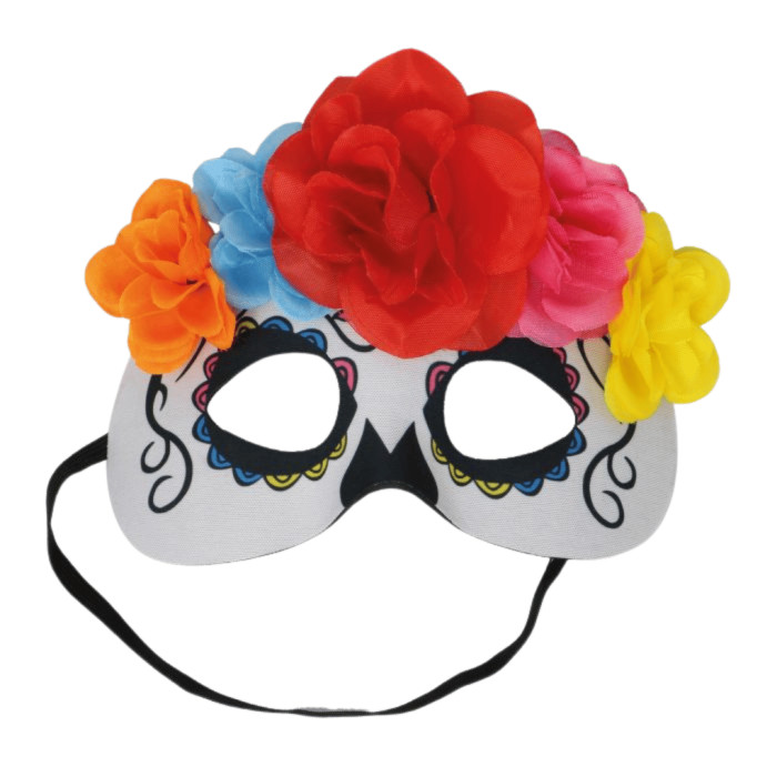 Antifaz Catrina Con Flores | Ducaval | Envíos 24/48 horas