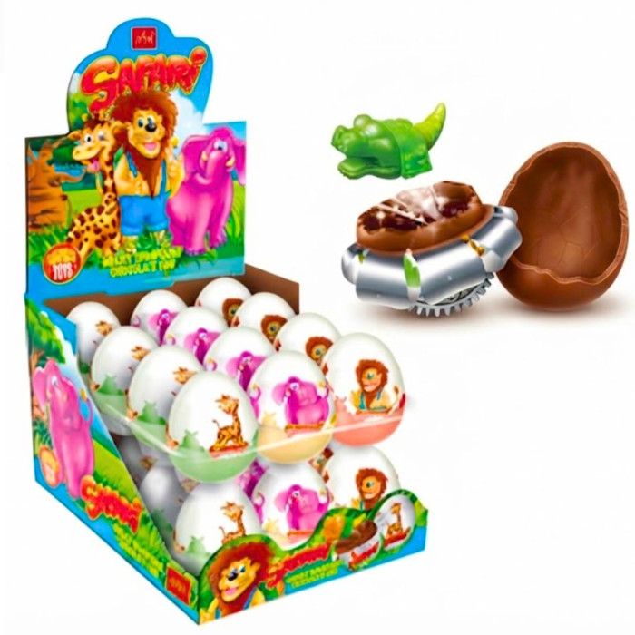 Huevos sorpresa chocolate safari 24ud | Ducaval | Envías 24/48 horas 
