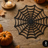 Mantel decorativo telaraña 30cm 2ud | Ducaval | Envías 24/48 horas 