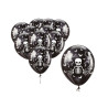 Bolsa 10 globos negros esqueleto 30cm | Ducaval | Envías 24/48 horas 