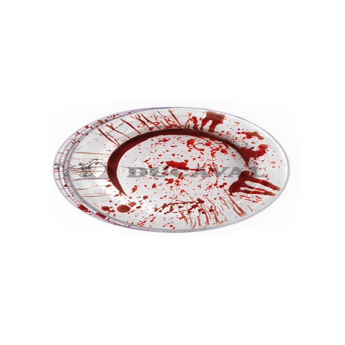 Platos sangre 23cm 8 unidades  Disfraces Ducaval