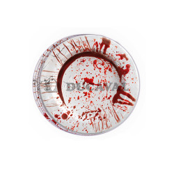 Platos sangre 23cm 8 unidades  Disfraces Ducaval